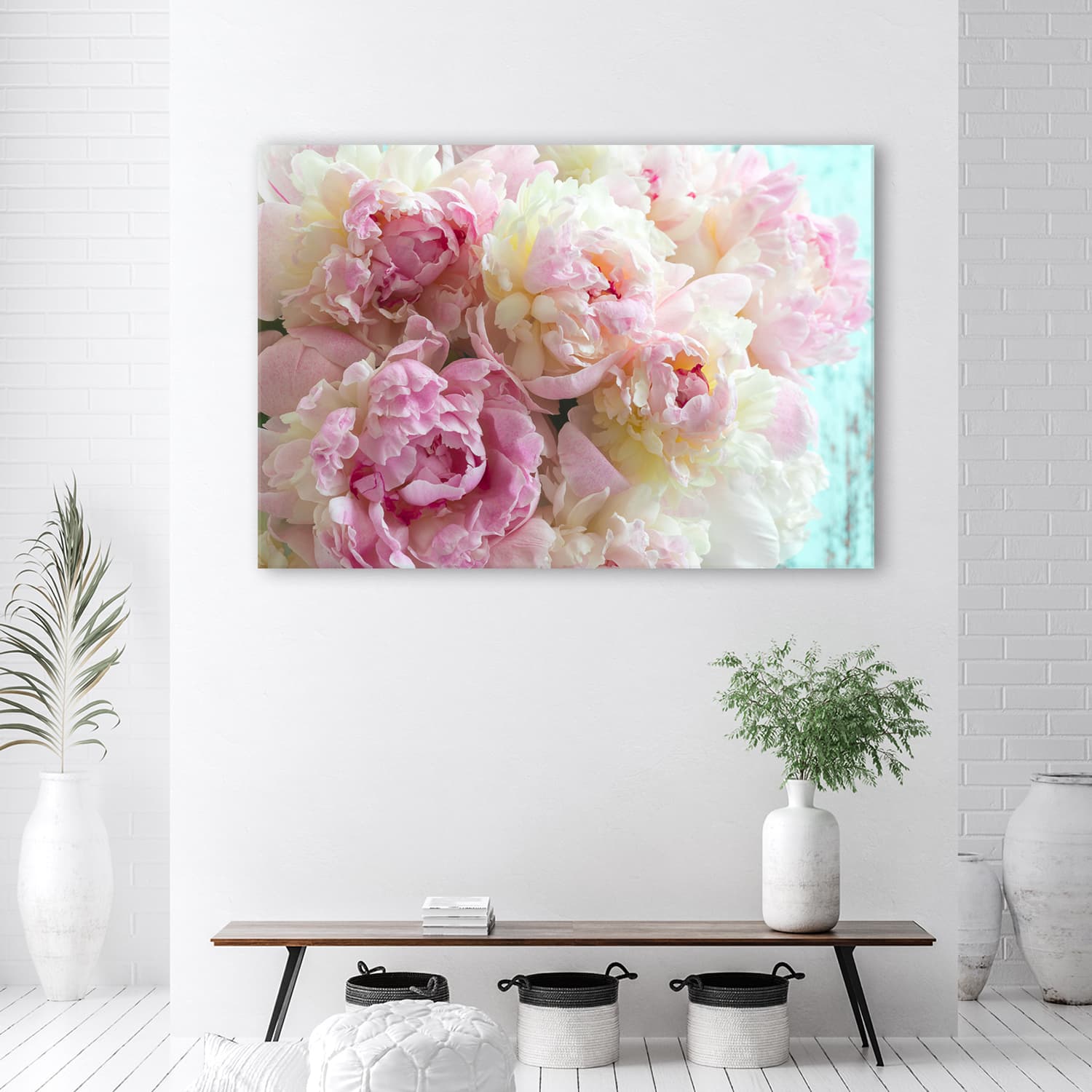 

Obraz na płótnie, Różowe kwiaty piwonii (Rozmiar 60x40)
