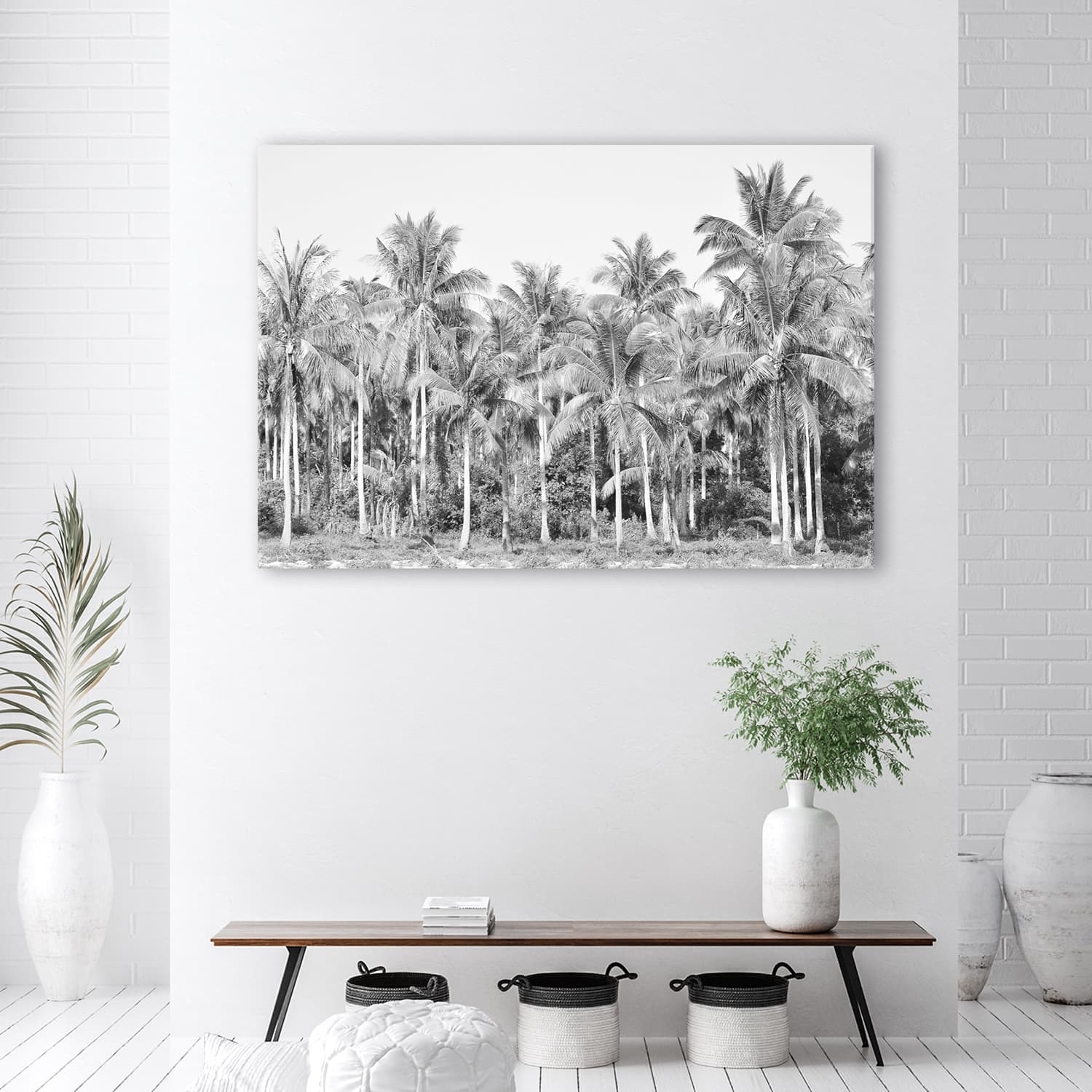 

Obraz Deco Panel, Czarno białe palmy w dżungli (Rozmiar 120x80)
