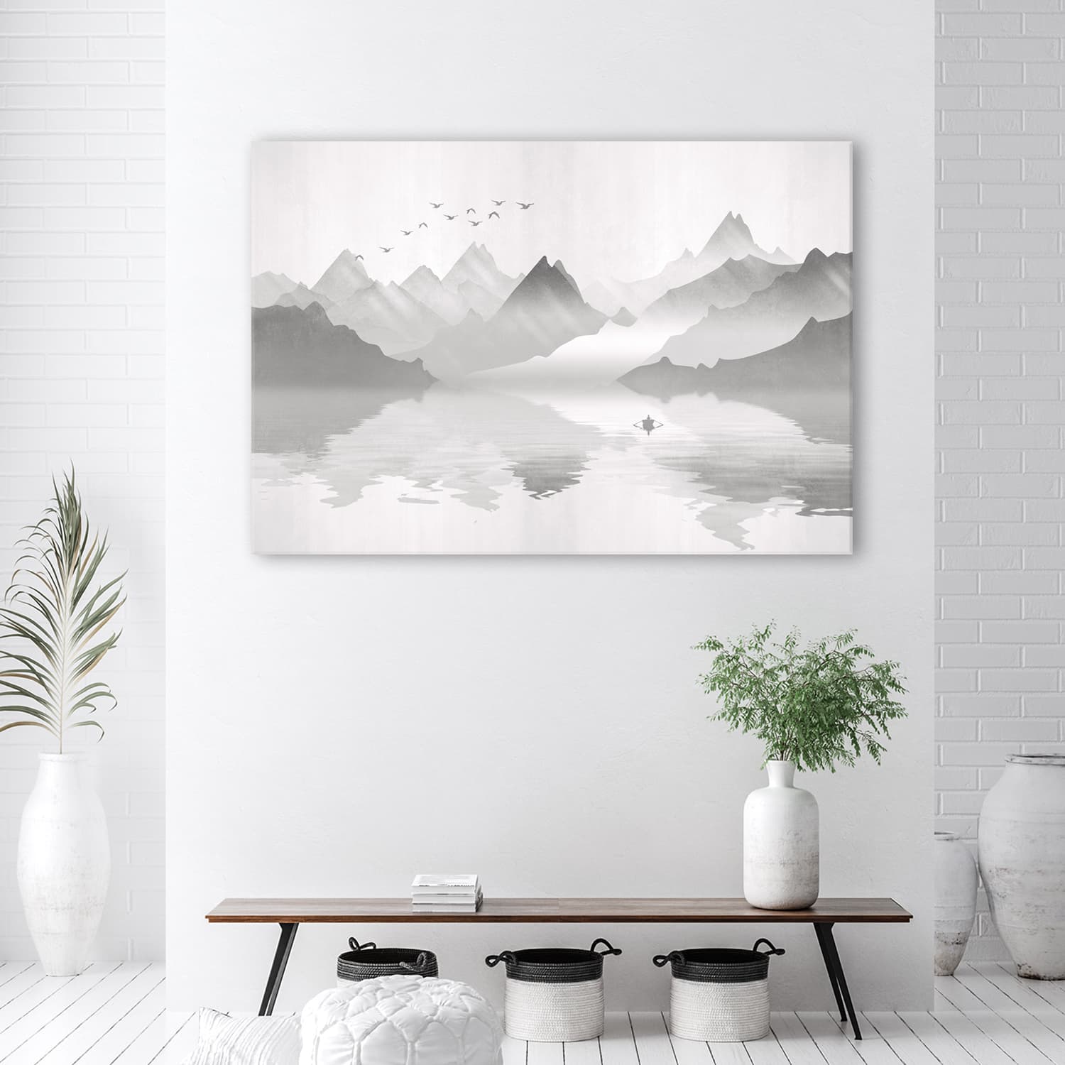 

Obraz na płótnie, Góry nad jeziorem abstrakcja (Rozmiar 60x40)
