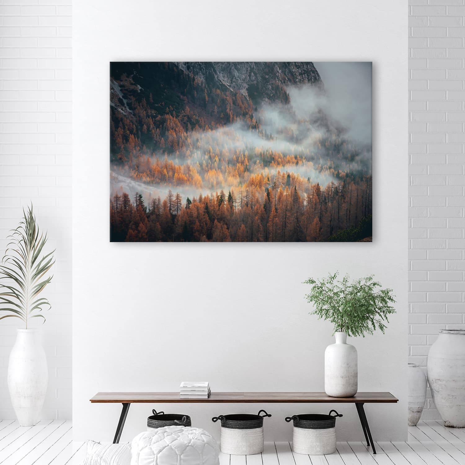 

Obraz na płótnie, Las we mgle krajobraz (Rozmiar 90x60)