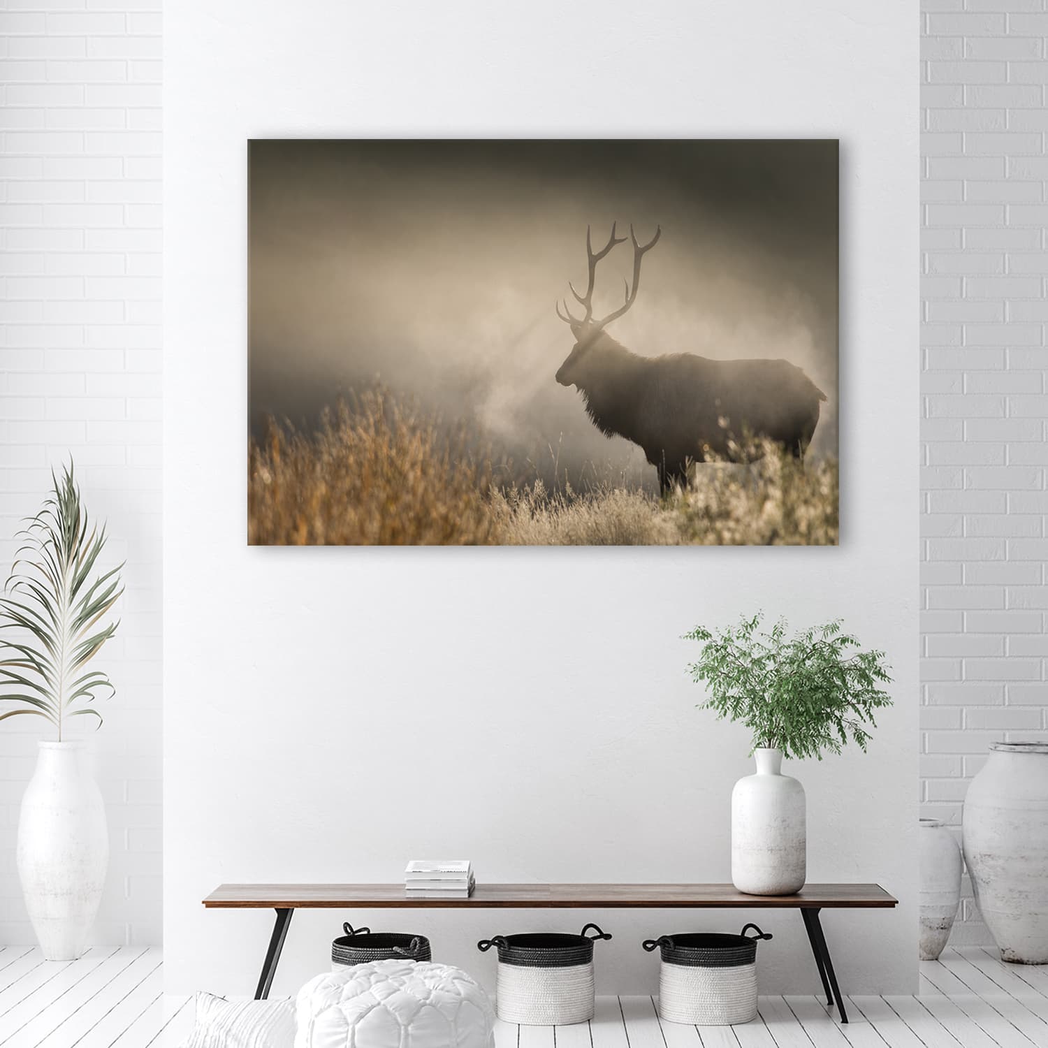 

Obraz Deco Panel, Jeleń we mgle natura (Rozmiar 90x60)
