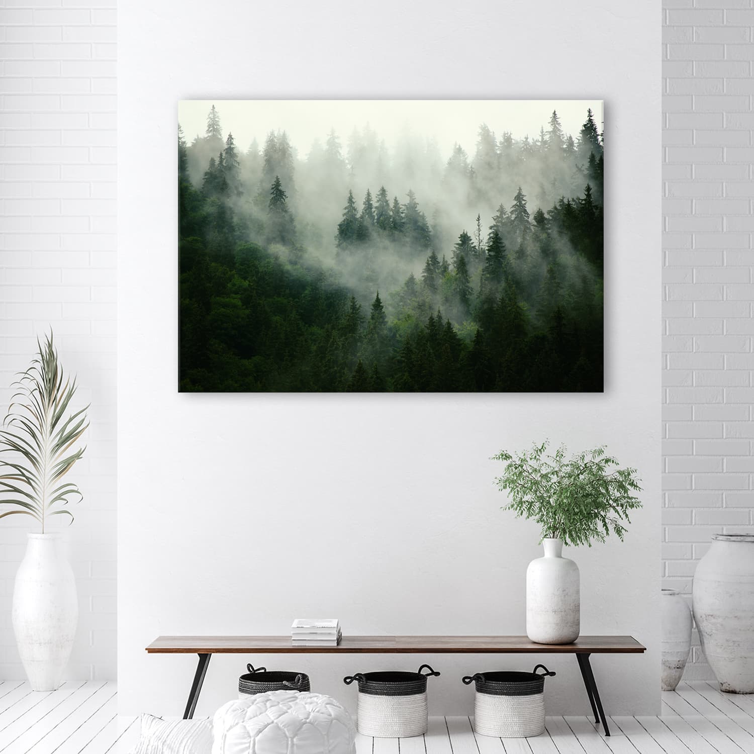 

Obraz na płótnie, Las we mgle (Rozmiar 90x60)