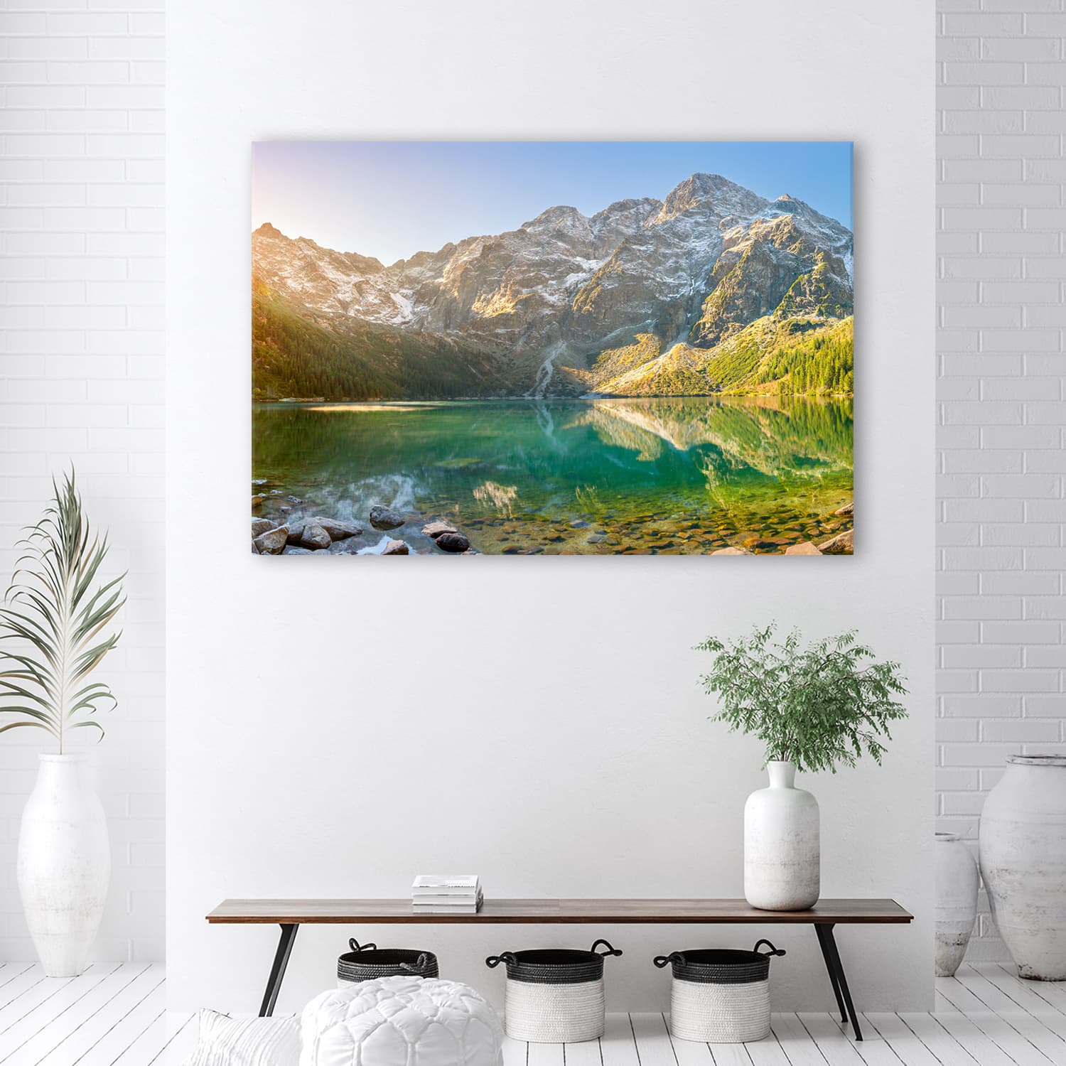 

Obraz na płótnie, Jezioro w górach, pejzaż (Rozmiar 60x40)