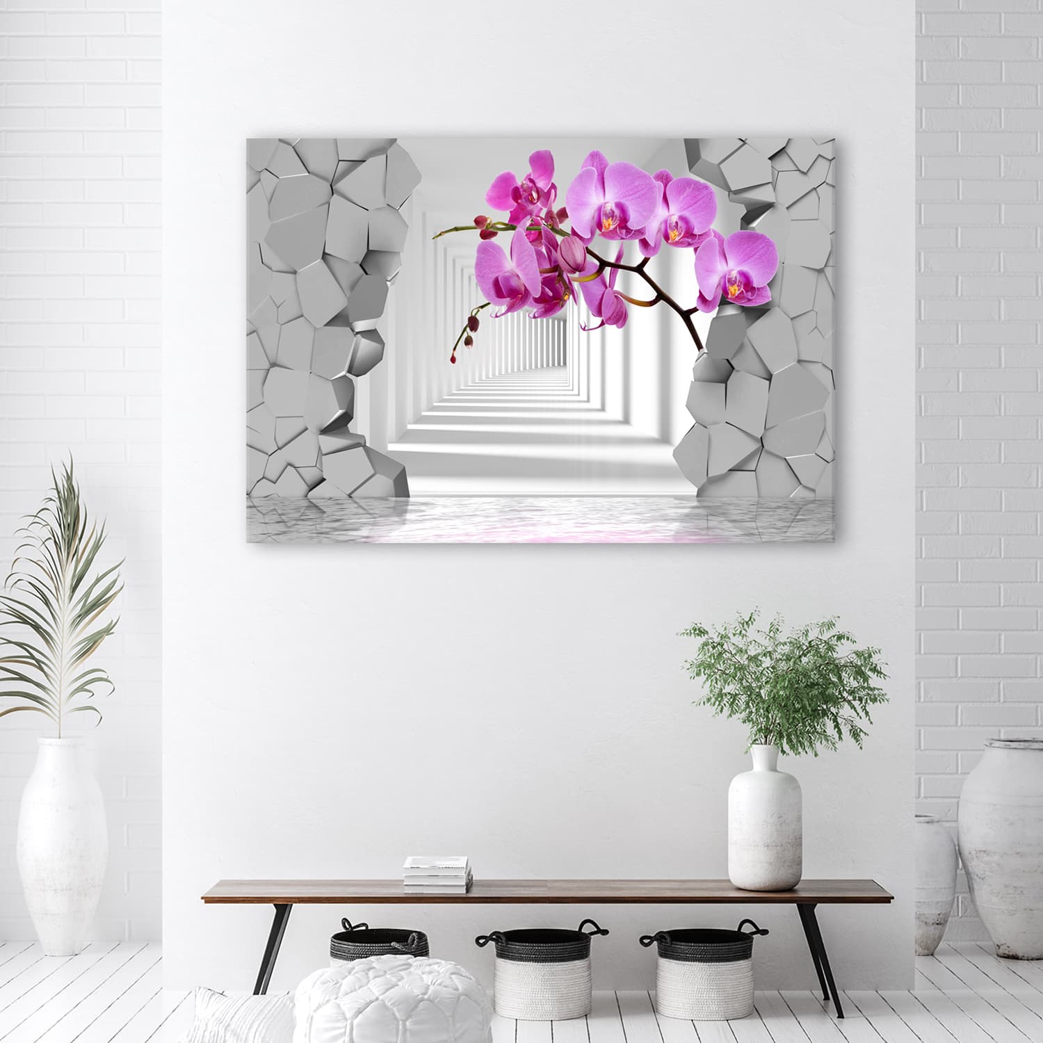 

Obraz Deco Panel, Storczyk na abstrakcyjnym tle 3D (Rozmiar 60x40)
