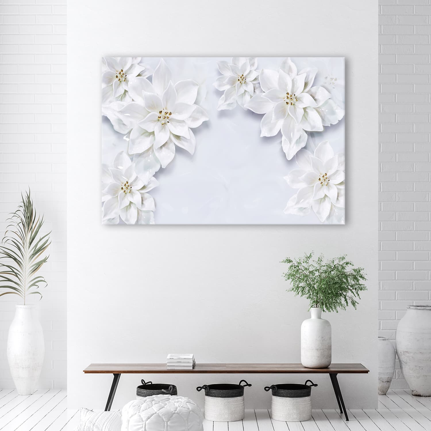 

Obraz Deco Panel, Śnieżno Białe Kwiaty Rośliny (Rozmiar 120x80)
