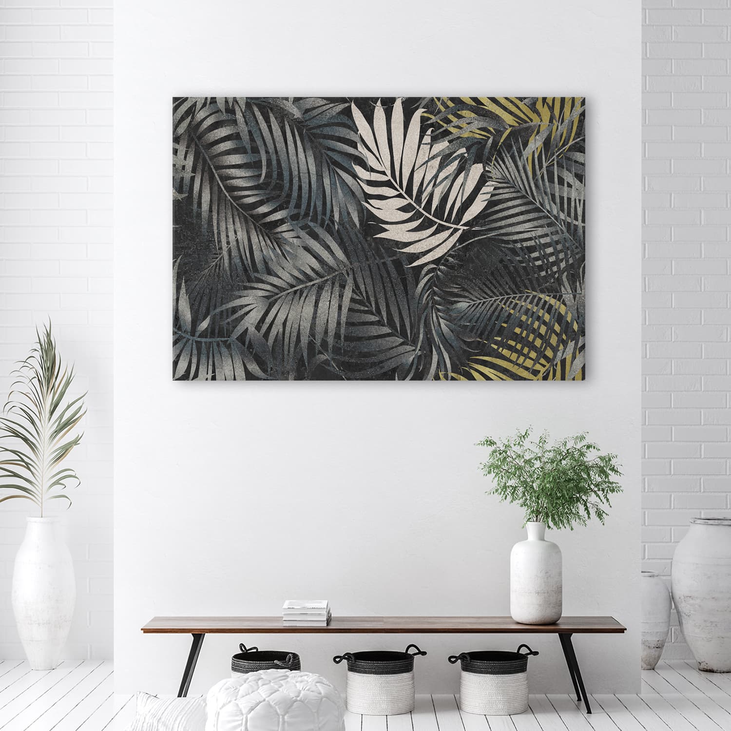 

Obraz na płótnie, Ciemne liście tropikalne natura (Rozmiar 90x60)