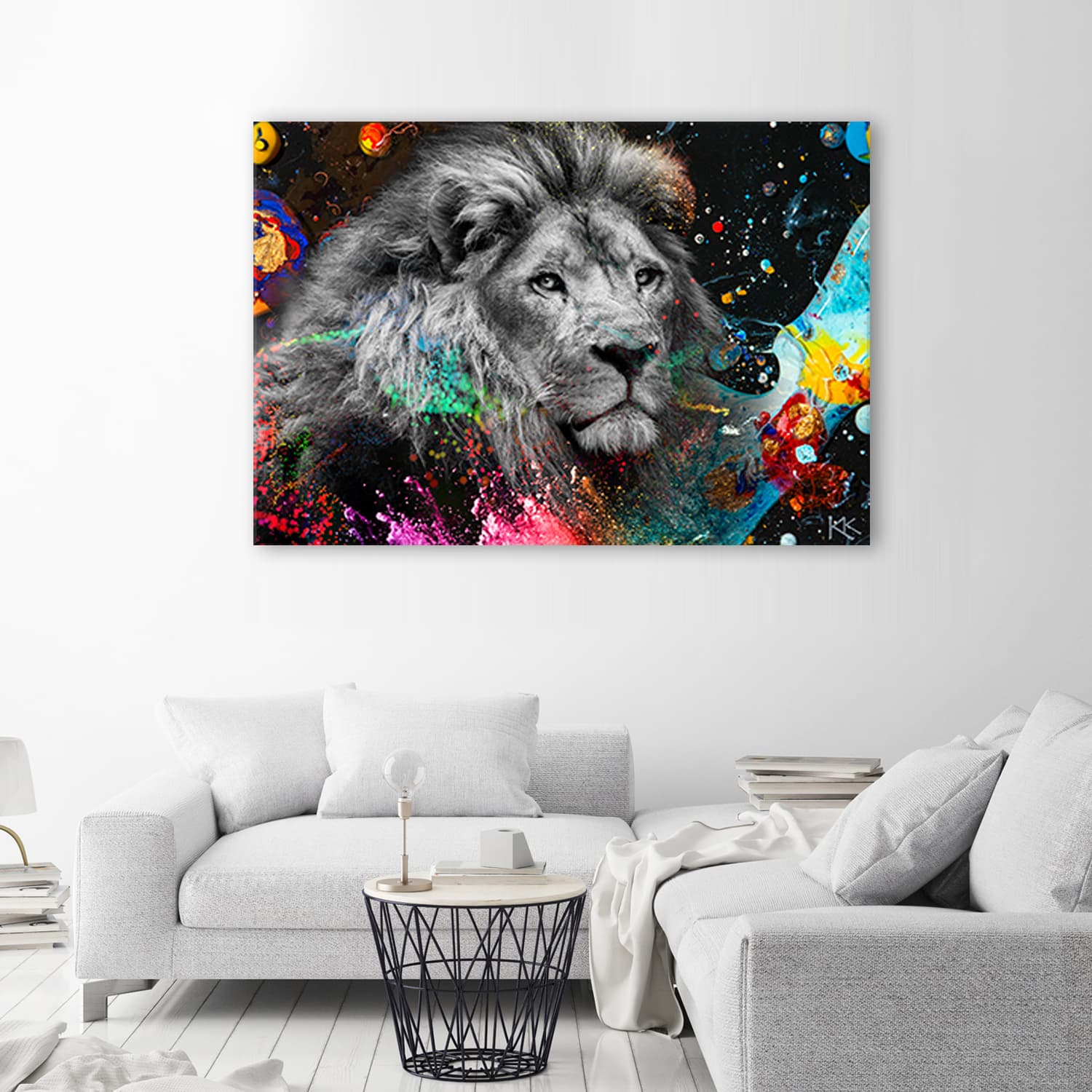 

Obraz Deco Panel, Lew na kolorowym tle (Rozmiar 90x60)