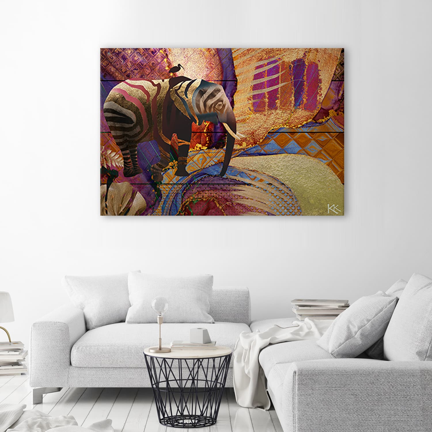 

Obraz Deco Panel, Złoty słoń na abstrakcyjnym tle (Rozmiar 120x80)
