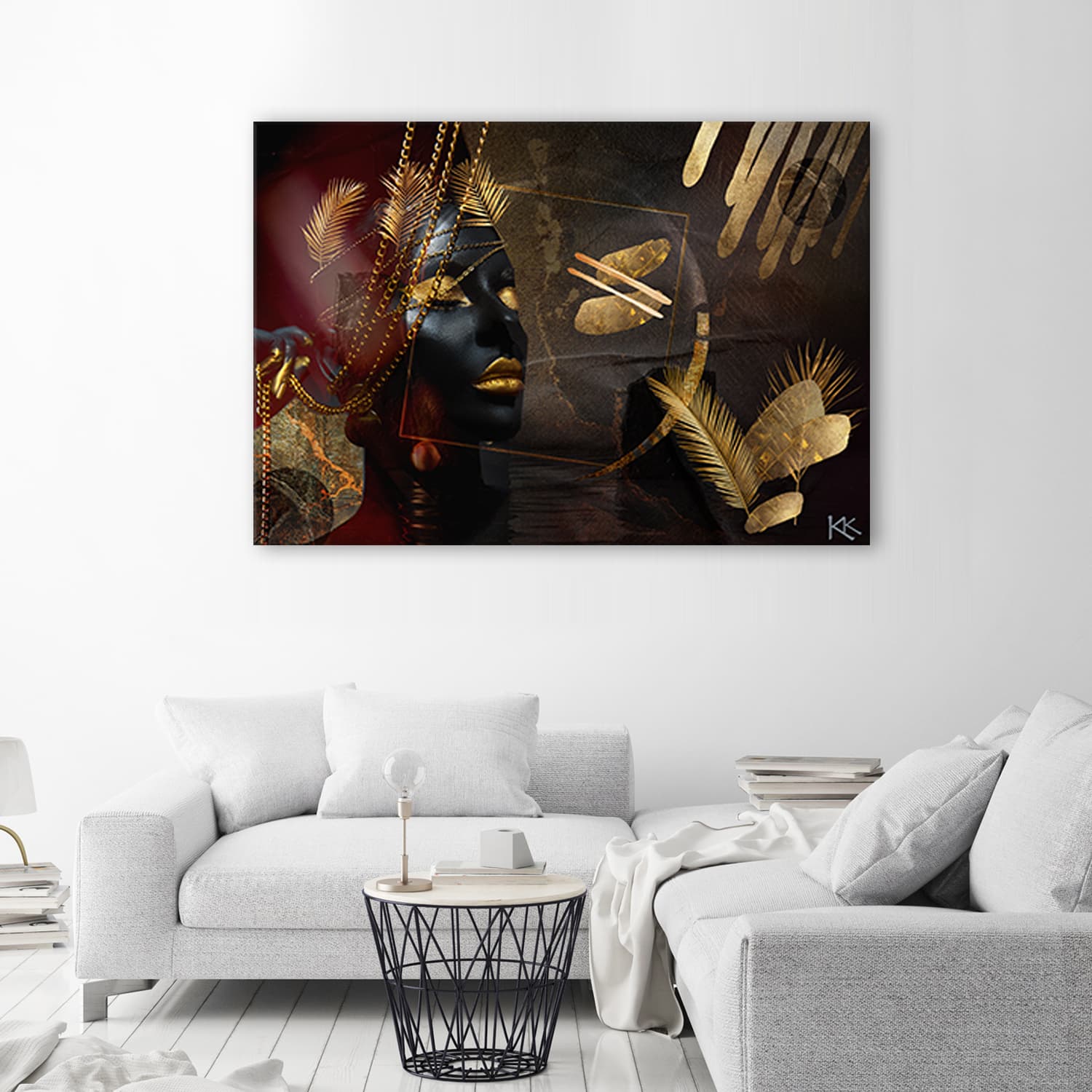 

Obraz Deco Panel, Afrykańska kobieta Złoto Abstrakcja (Rozmiar 90x60)