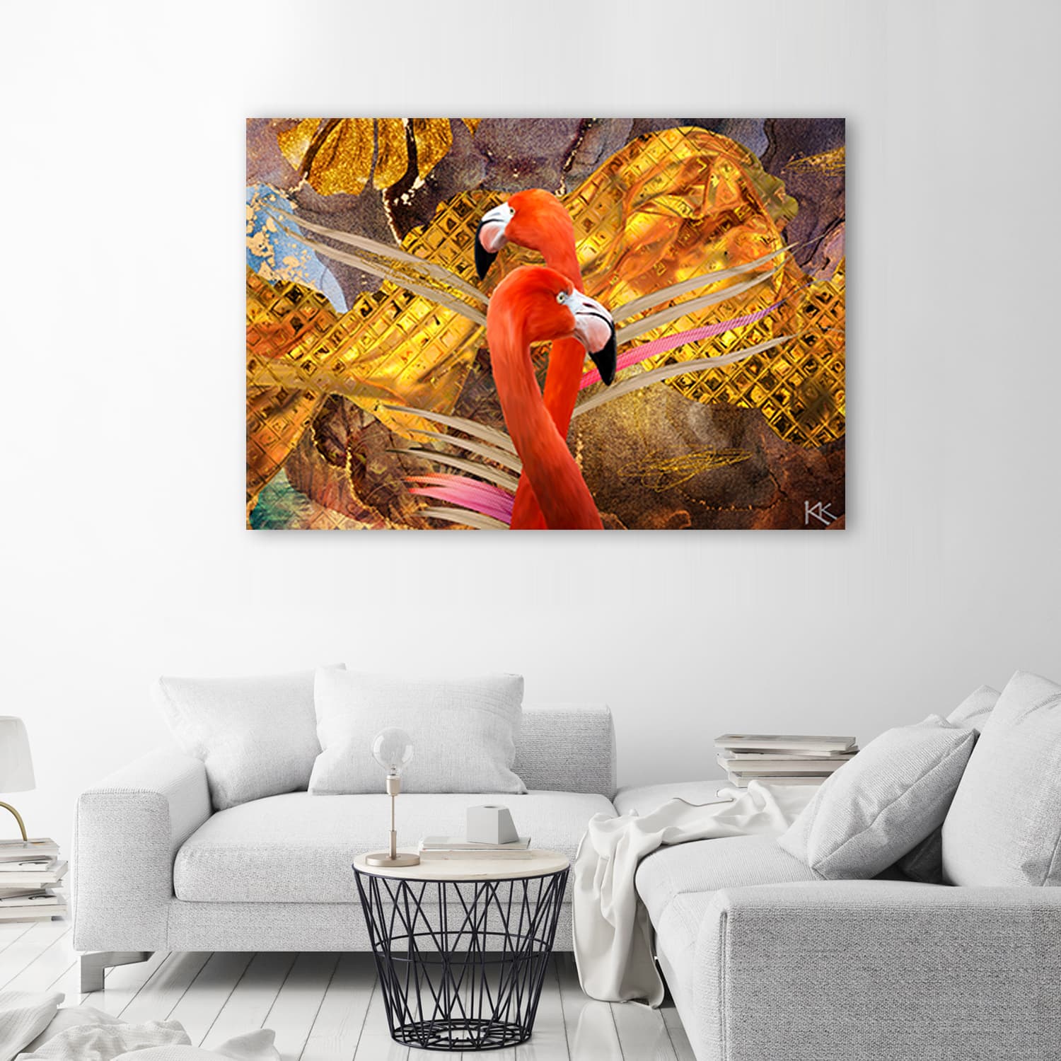 

Obraz Deco Panel, Flamingi na tle ze złota (Rozmiar 100x70)