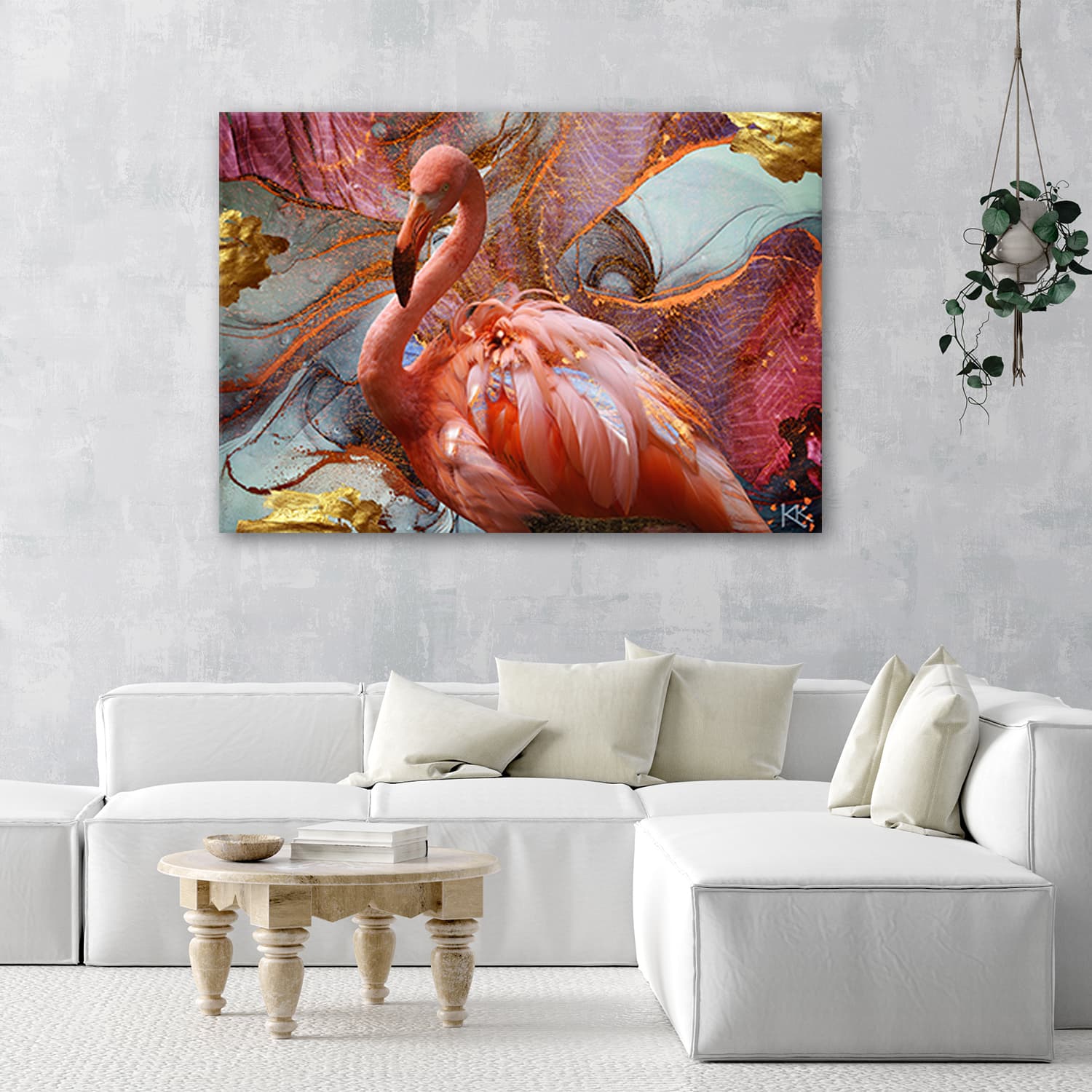 

Obraz na płótnie, Różowy flaming abstrakcja (Rozmiar 60x40)