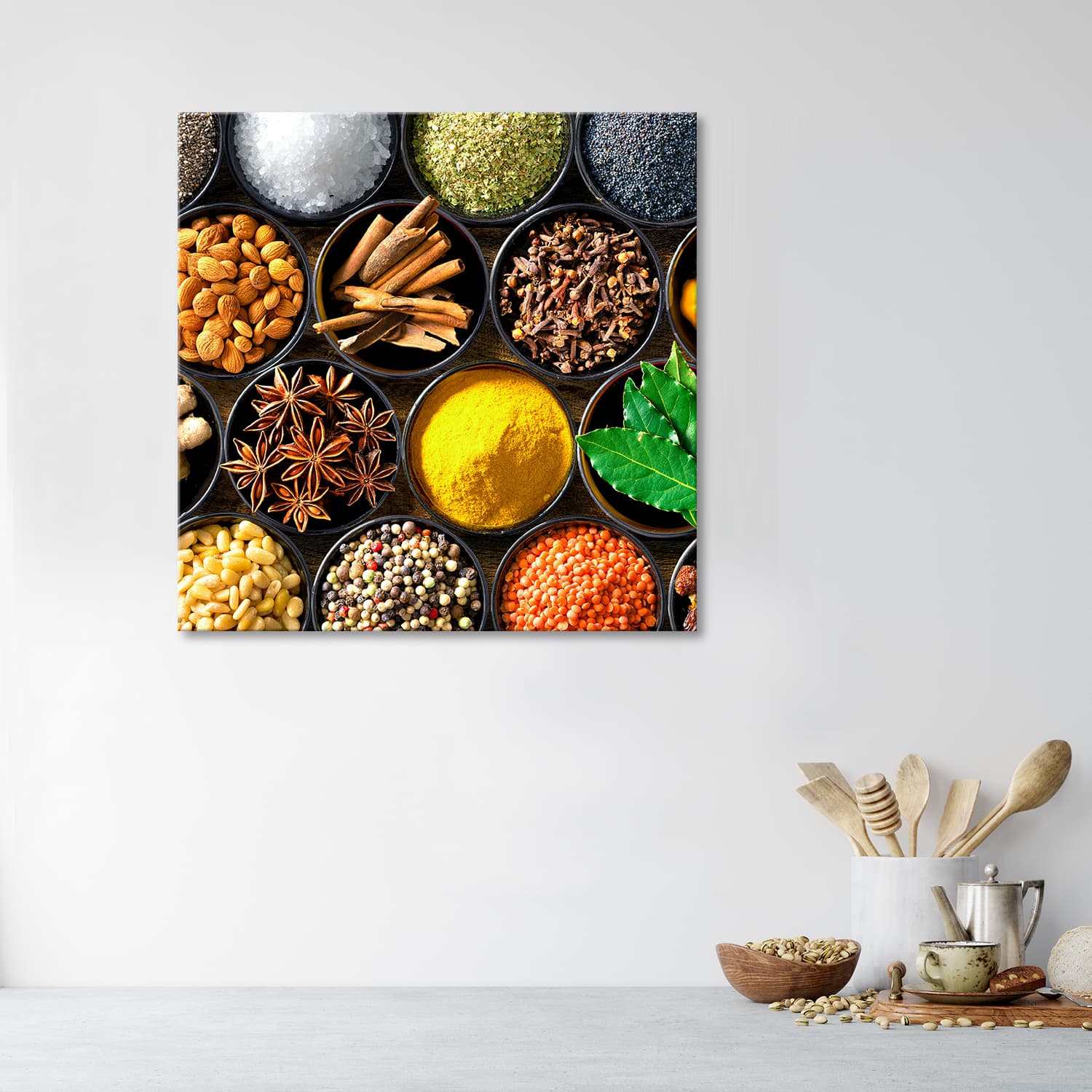 

Obraz na płótnie, Kuchenne przyprawy (Rozmiar 60x60)