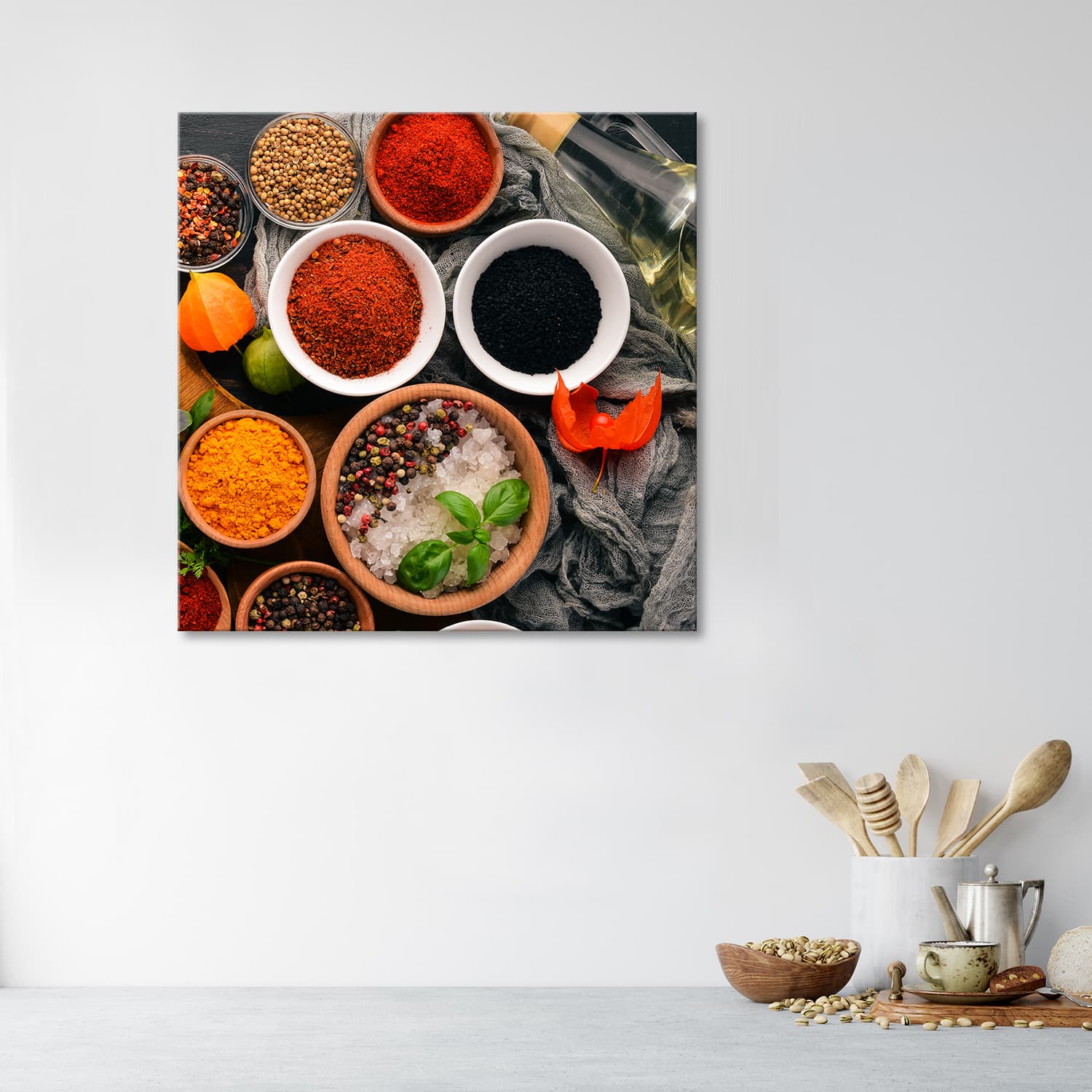 

Obraz na płótnie, Aromatyczne przyprawy do kuchni (Rozmiar 60x60)