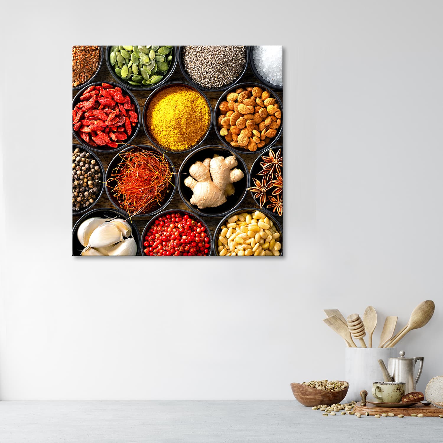 

Obraz Deco Panel, Przyprawy do kuchni jedzenie (Rozmiar 40x40)
