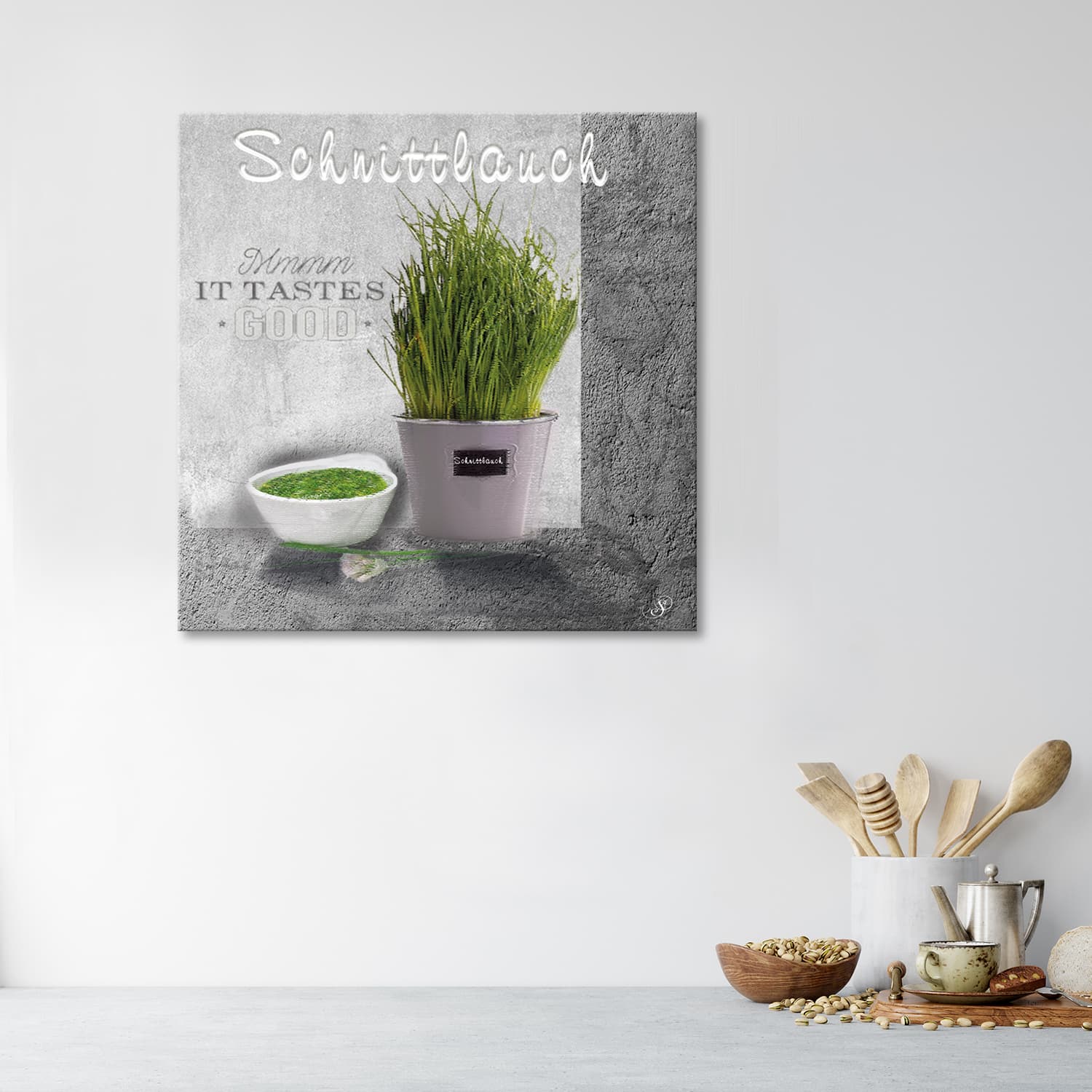 

Obraz Deco Panel, Szczypiorek przyprawy do kuchni (Rozmiar 30x30)