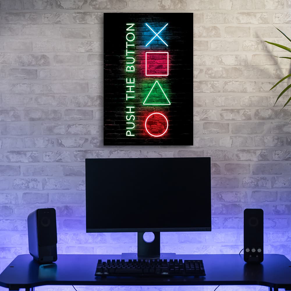 

Obraz Deco Panel, Napis przyciski do kontrolera dla graczy (Rozmiar 80x120)