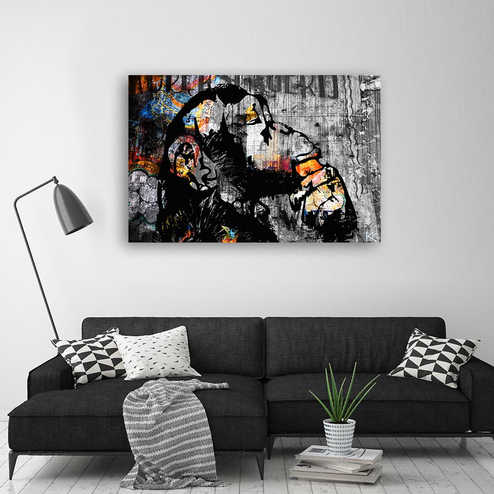 

Obraz Deco Panel, Street art banksy małpa abstrakcja (Rozmiar 100x70)