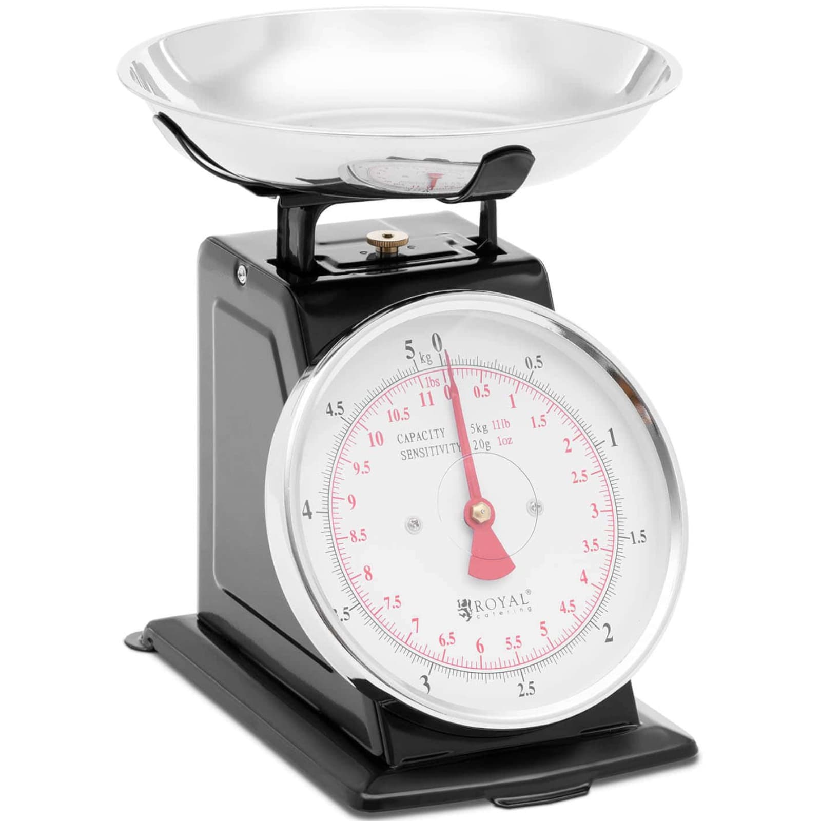 

Waga kuchenna analogowa ze stali do 5 kg / 20 g - czarna