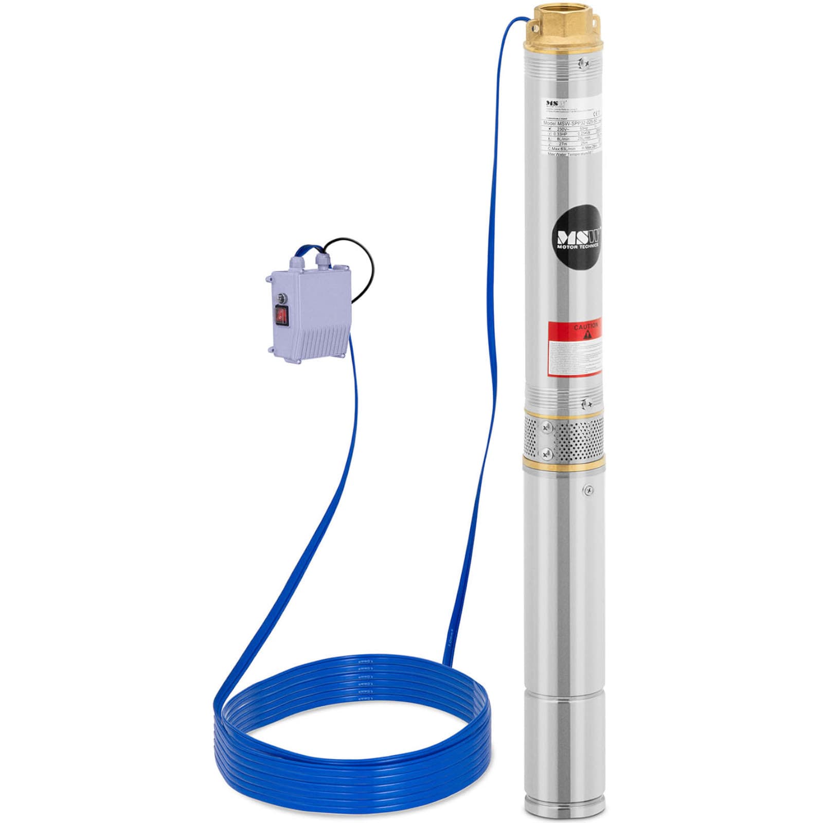 

Pompa głębinowa do studni głębinowej STAL 330 W 3800 l/h do 28 m