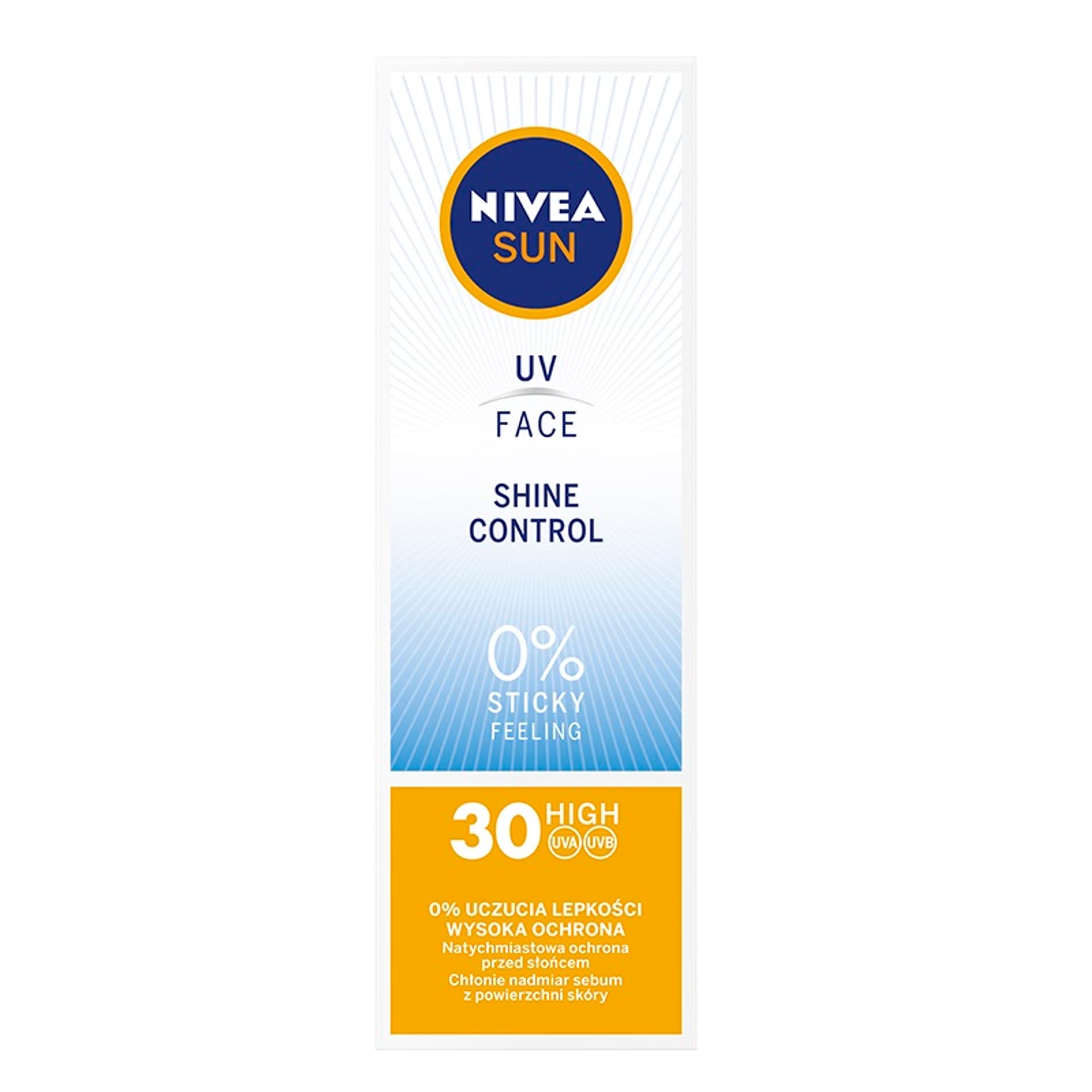

Nivea Shine Control Sun UV Face SPF30 Preparat do opalania twarzy 50ml (U)