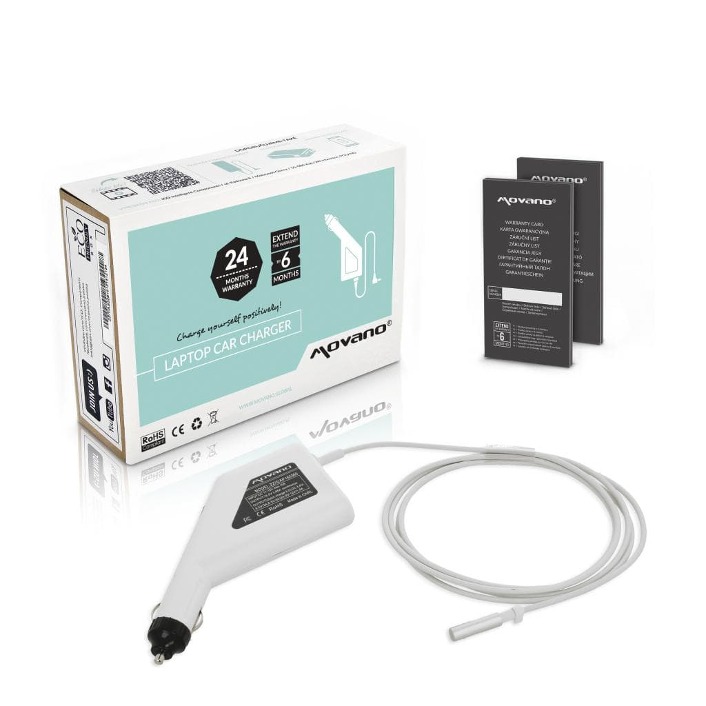 

Zasilacz samochodowy Movano 16.5v 3.65a (magsafe) 60W do Apple, Magsafe) 60w do appl