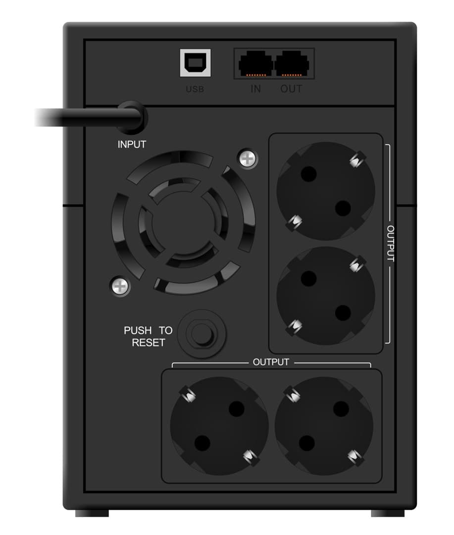 

GT UPS ZASILACZ AWARYJNY POWERBOX 1500VA/900W 4X SCHUCKO 2X7AH-12VUPS 1500VA/900W 4X SCHUCKO