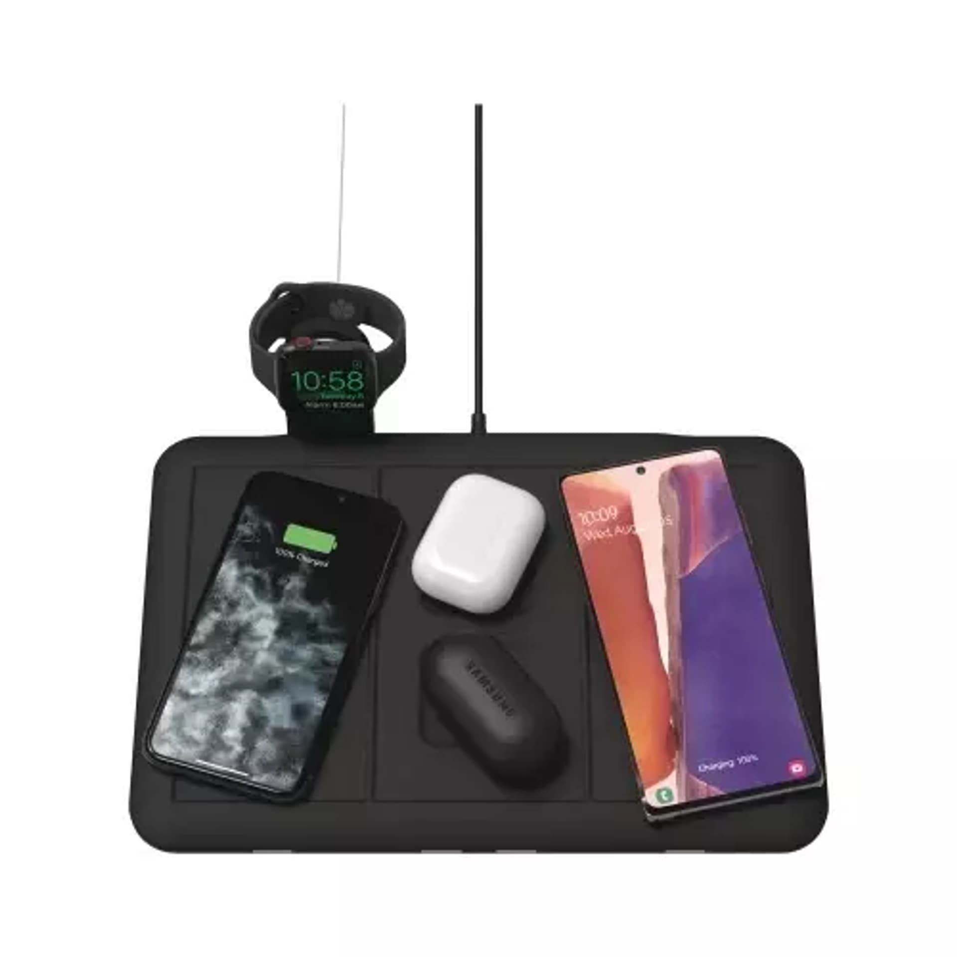 

Mophie Wireless Charging 4w1 - ładowarka bezprzewodowa do czterech urządzeń z uchwytem do AppleWatch 10W (black)