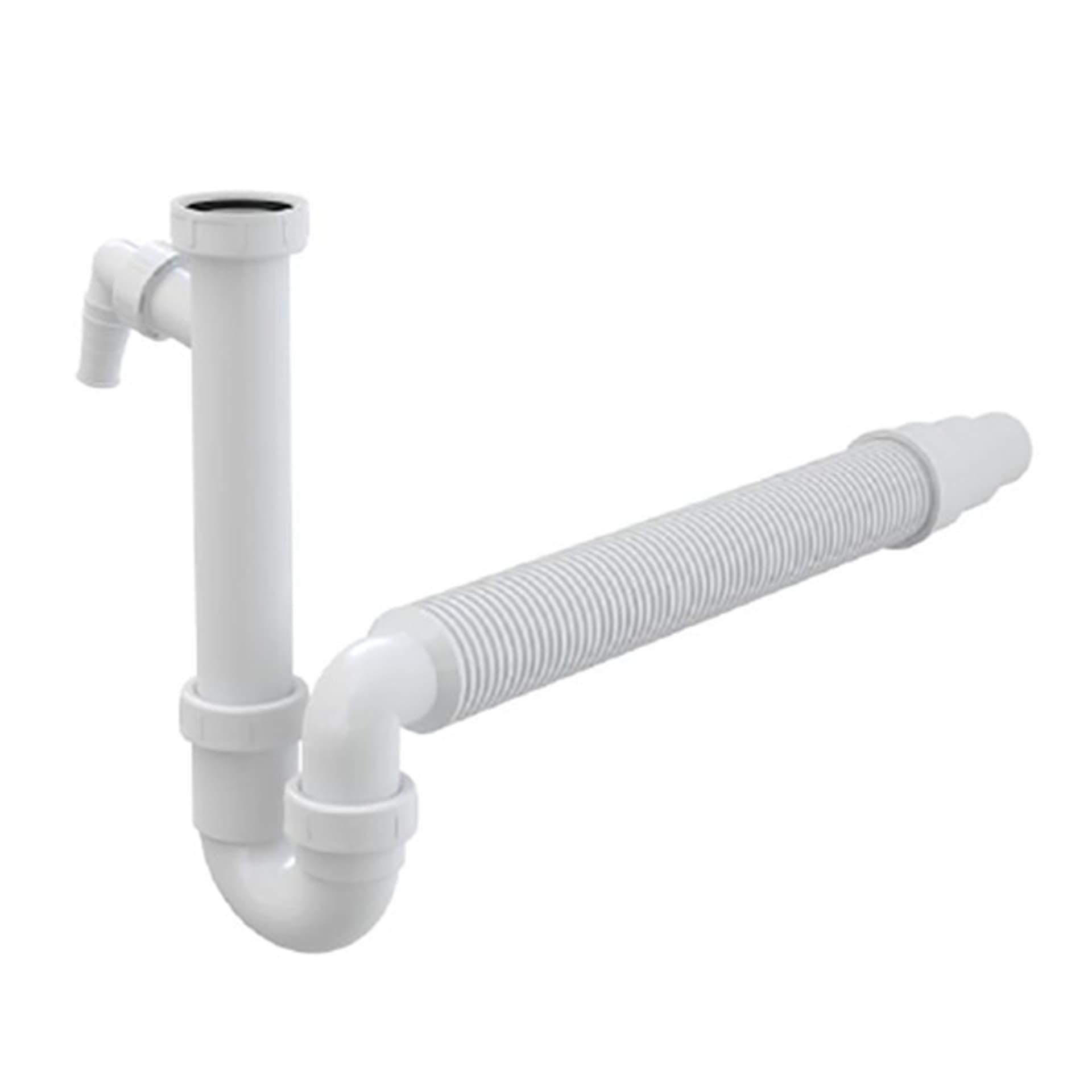 

Alcadrain Syfon plastikowy do zlewu, 40 nebo 50 mm, 580mm, biały