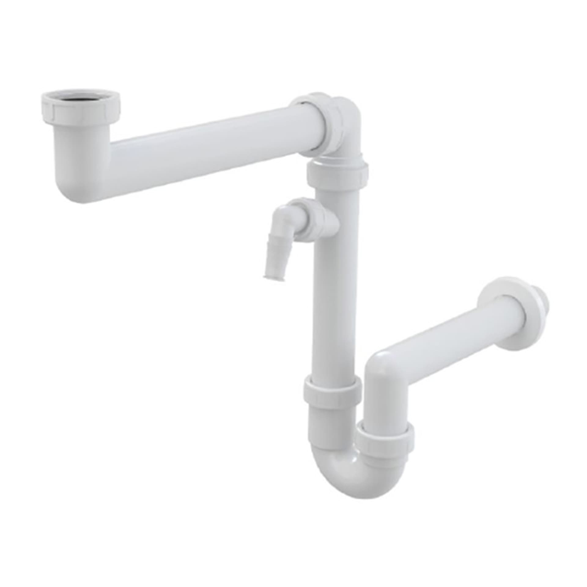 

Alcadrain Syfon plastikowy do zlewu, 40 mm, 65-280mm, biały, syfon z przyłączem i nakrętką złączkową 6/4"