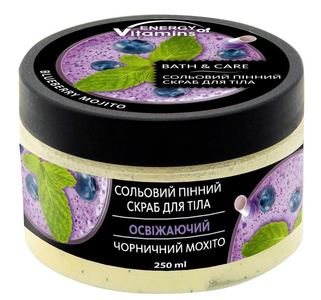 

ENERGY OF VITAMINS Bath&Care Orzeźwiający Peeling solny do ciała Blueberry Mojito 250ml