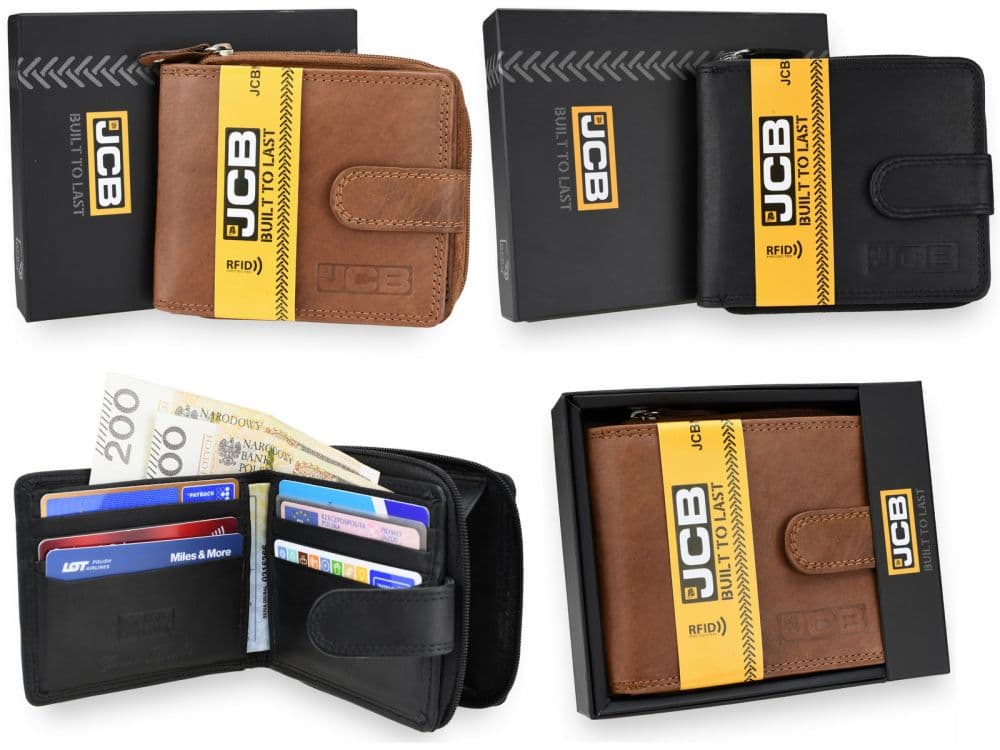 

Elegancki portfel męski skórzany RFID JCB43