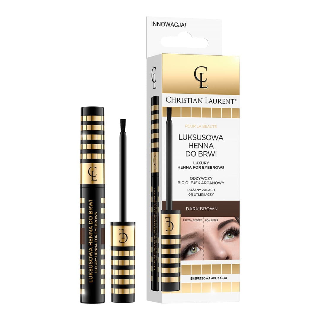 

Christian Laurent Pour La Beaute luksusowa henna do brwi Dark Brown 6ml