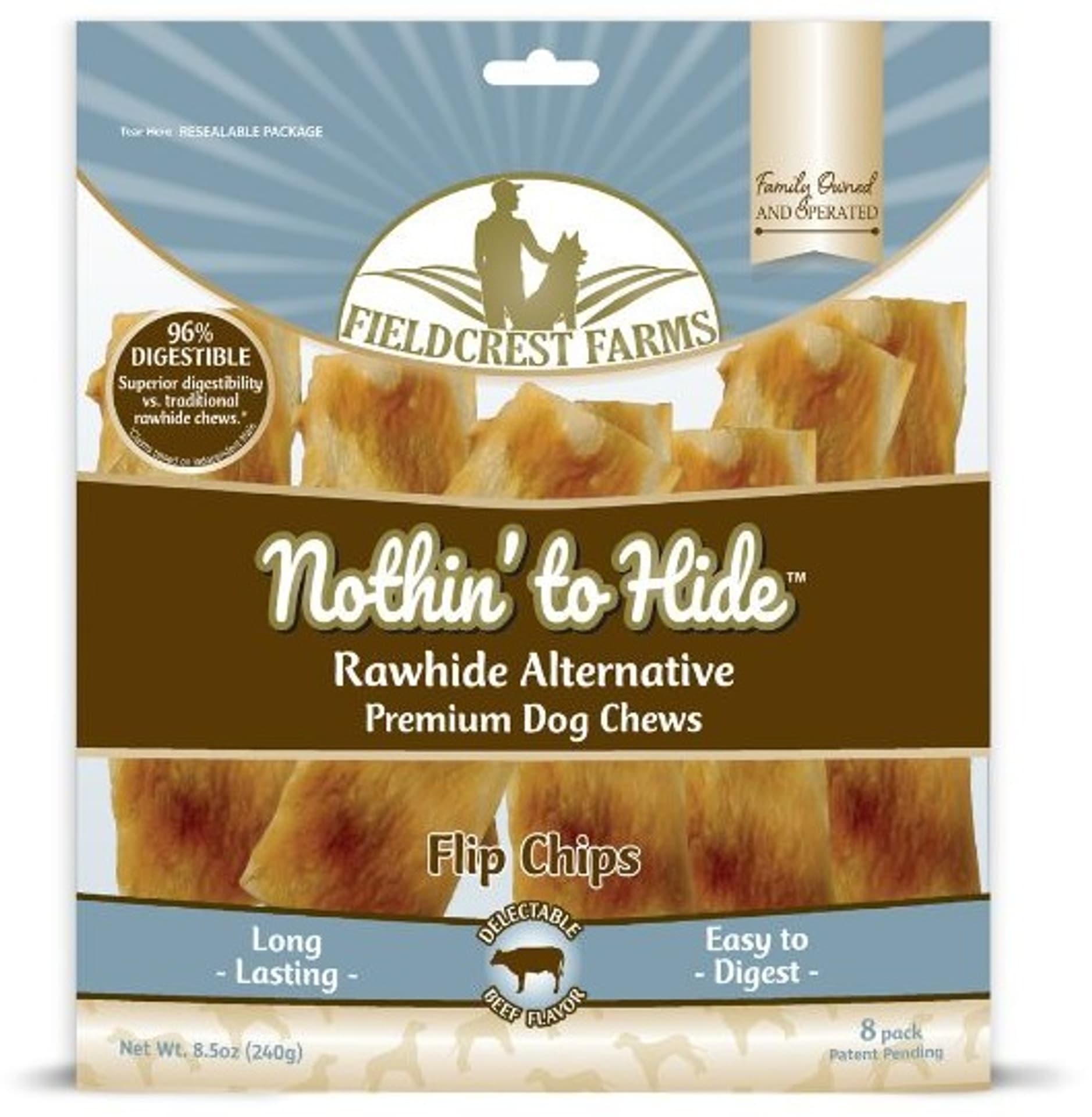 

Nothin' to Hide Flip Chips - duże chipsy 15cm wołowina 8szt/240g