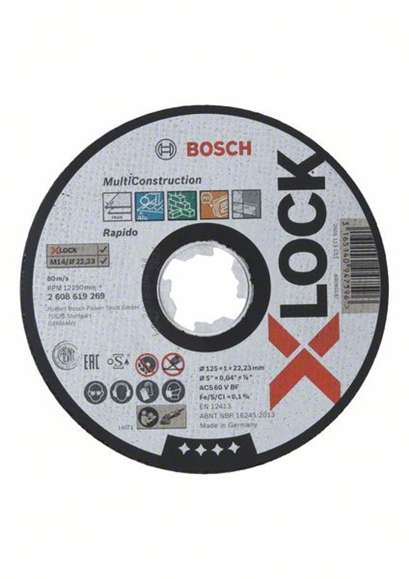 

TARCZA TNĄCA X-LOCK MULTI MATERIAL 125*1*22.23