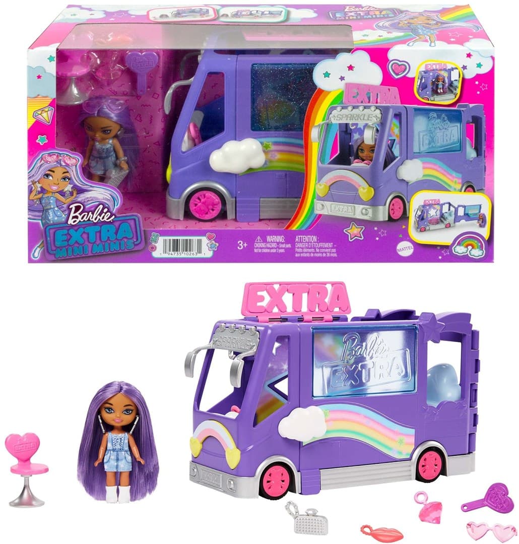 

BARBIE Extra Minibus koncertowy + Lalka Mini Minis Zestaw HKF84