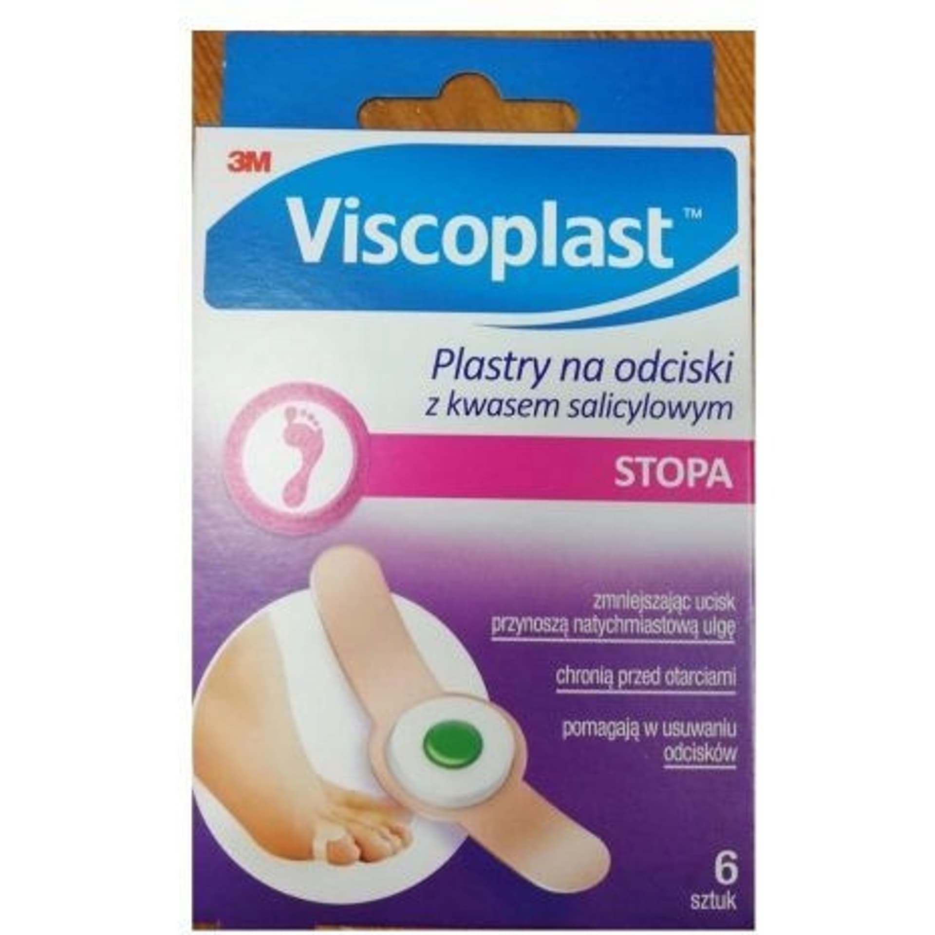 

Plaster na odciski VISCOPLAST z kwasem salicylowym ( 6sztuk) 3M, 6sztuk) 3