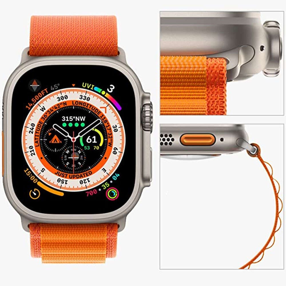 

Pasek do zegarka sportowy Alogy Sport Strap do Apple Watch 4/5/6/7/8/SE (38/40/41mm) Pomarańczowy, 38/40/41mm) pomarańczow