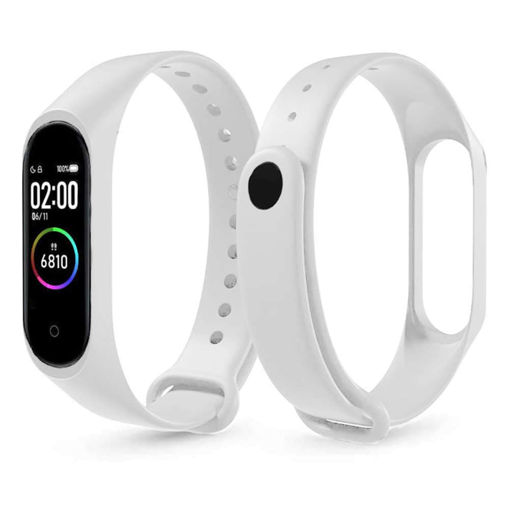 

Opaska Alogy Soft Band pasek silikonowy do Xiaomi Mi Band 5 / 6 / 6 NFC / 7 Biały