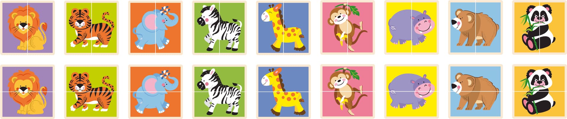 

Viga 50842 Puzzle dopasowanka - dzikie zwierzęta