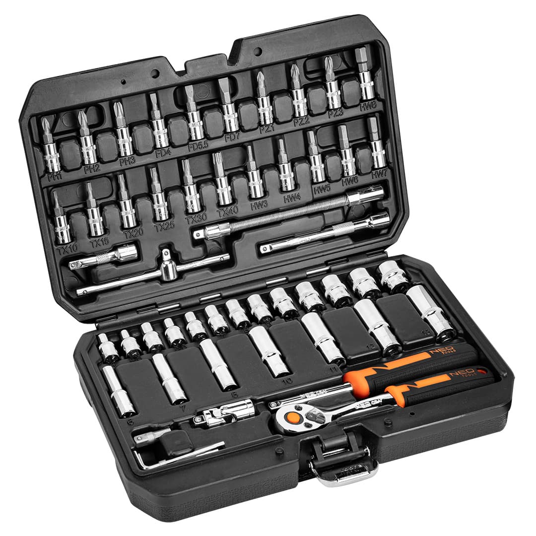 

Klucze nasadowe 1/4", zestaw 53 szt.