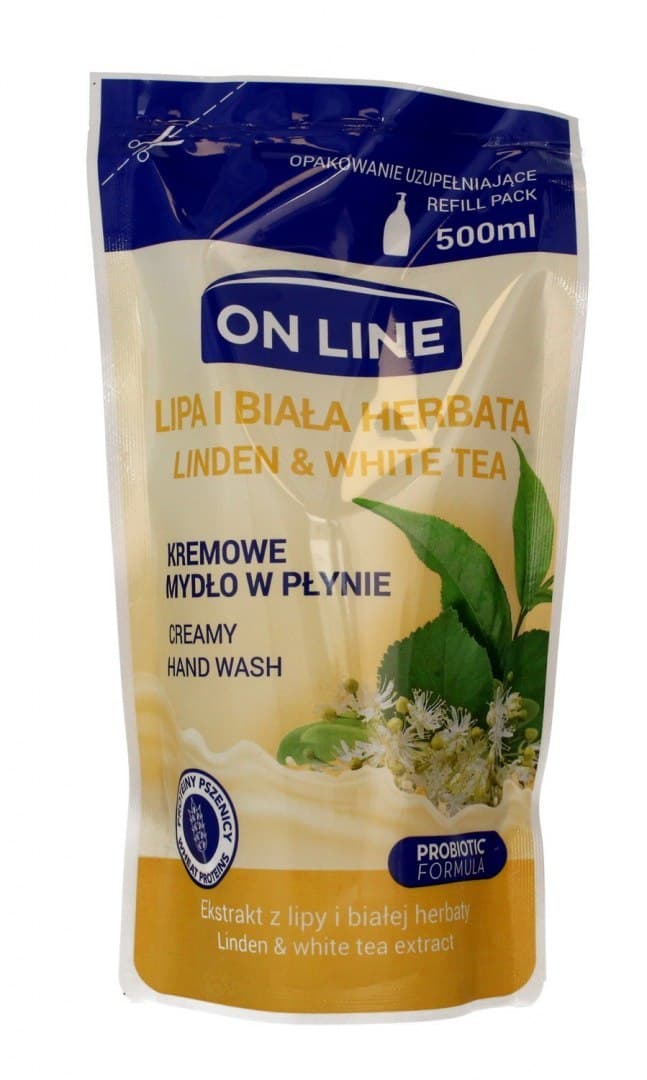 

On Line Mydło kremowe w płynie Lipa i Biała Herbata - uzupełnienie 500ml