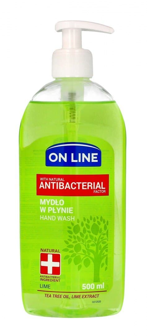 

On Line Mydło w płynie Antybakteryjne Lime - dozownik 500ml