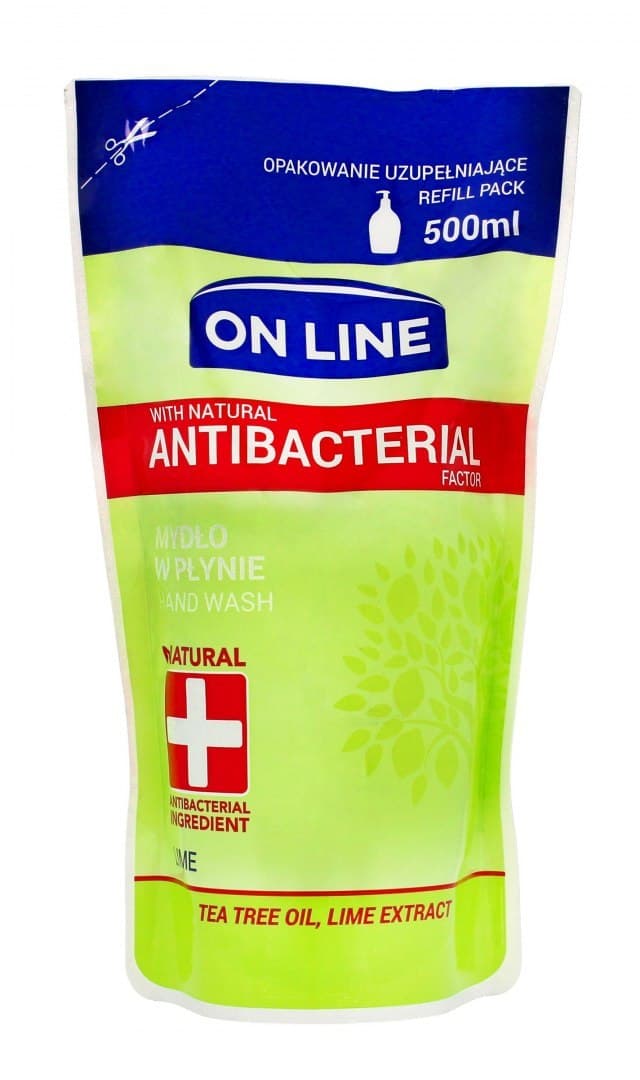 

On Line Mydło w płynie Antybakteryjne Lime - uzupełnienie 500ml
