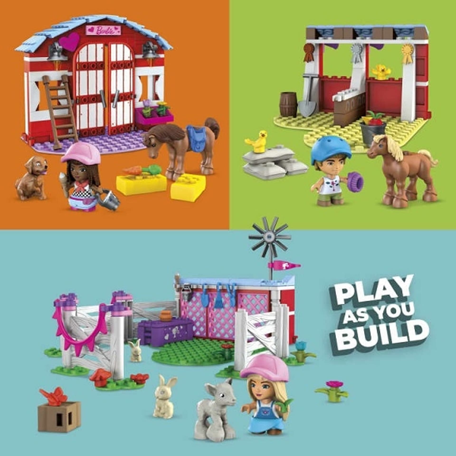 

Klocki Mega Blocks Barbie stajnia koników