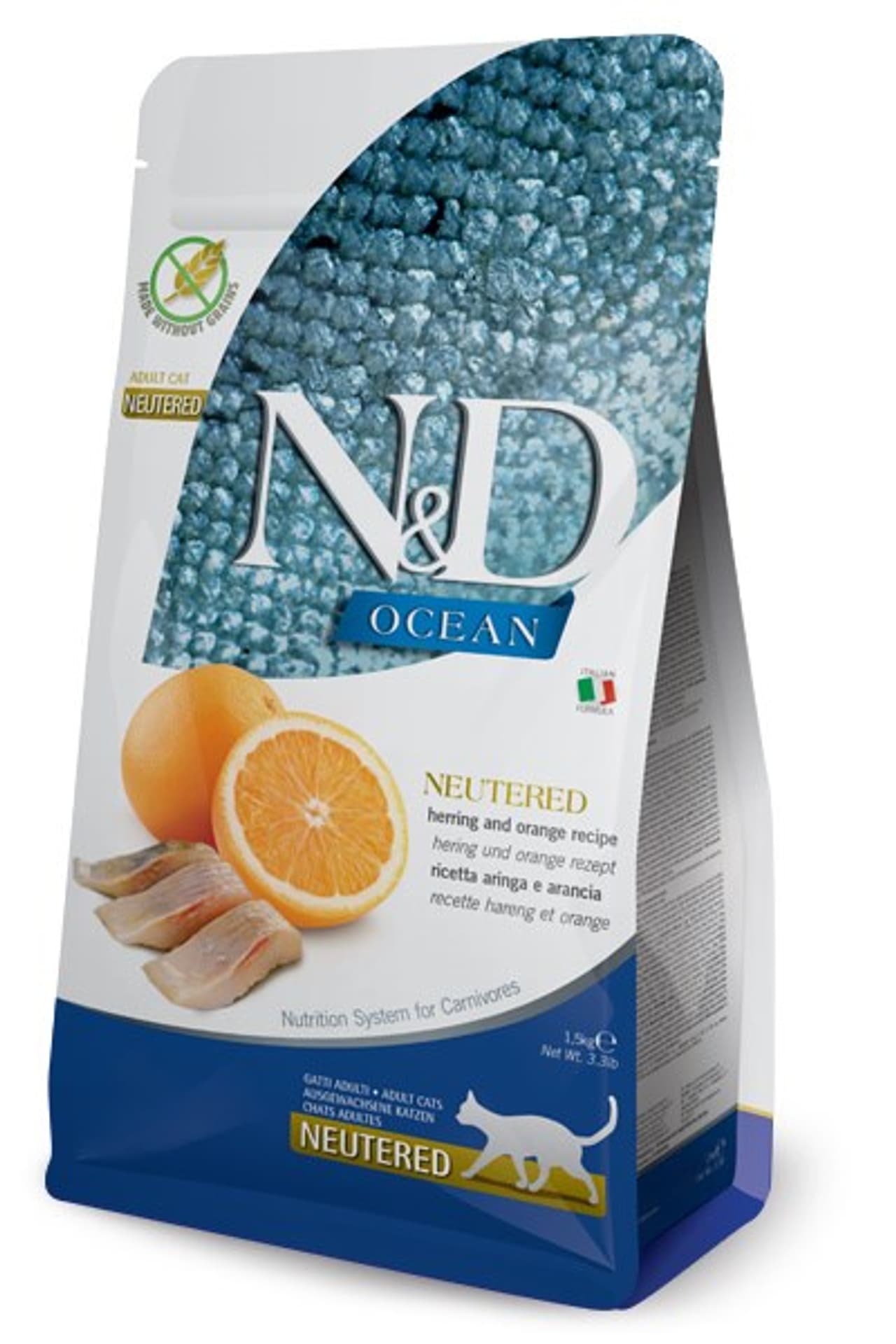 

FARMINA N&D CAT OCEAN HERRING&ORANGE NEUTERED 300g