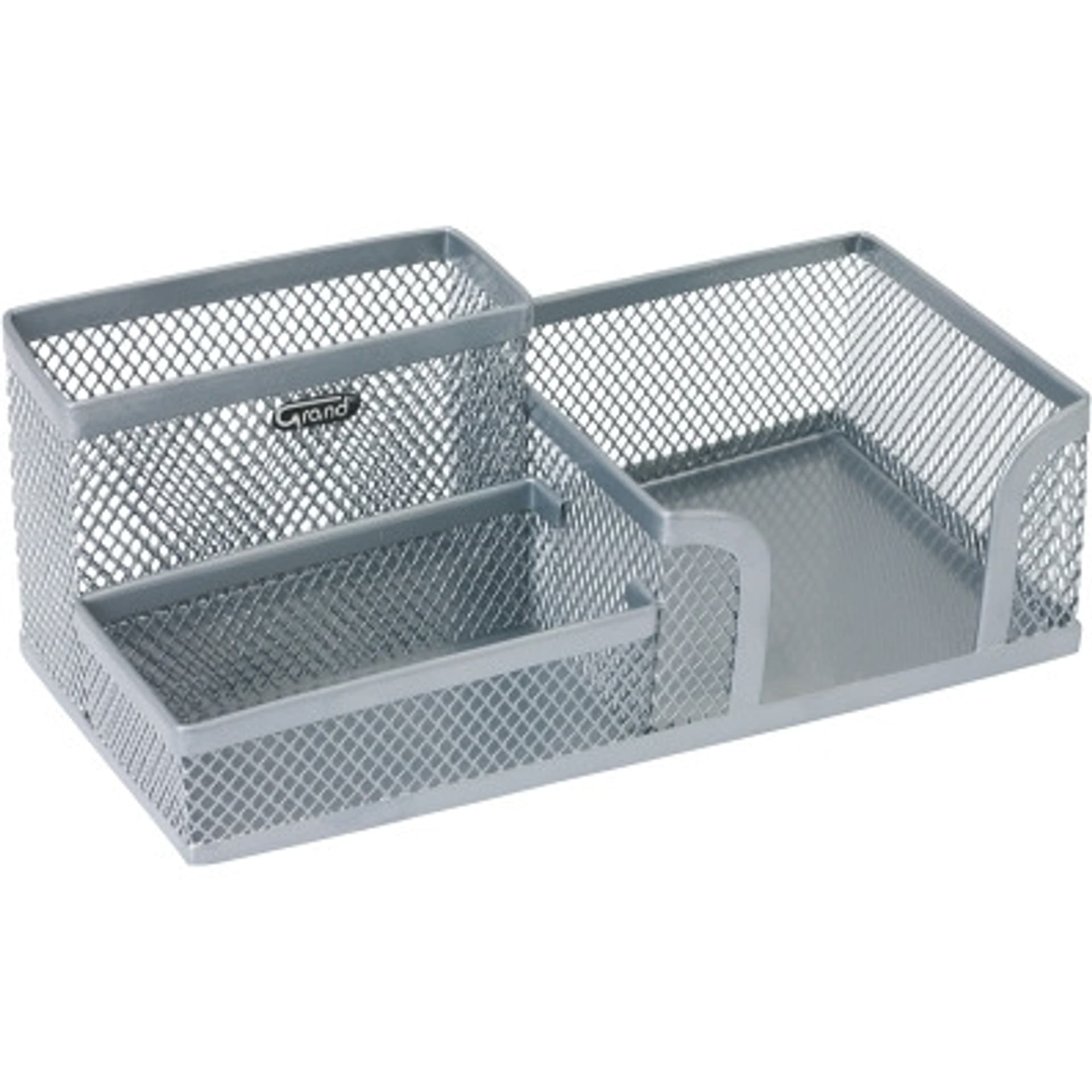 

Przybornik na biurko GRAND metalowy srebrny GR-093S 120-1335