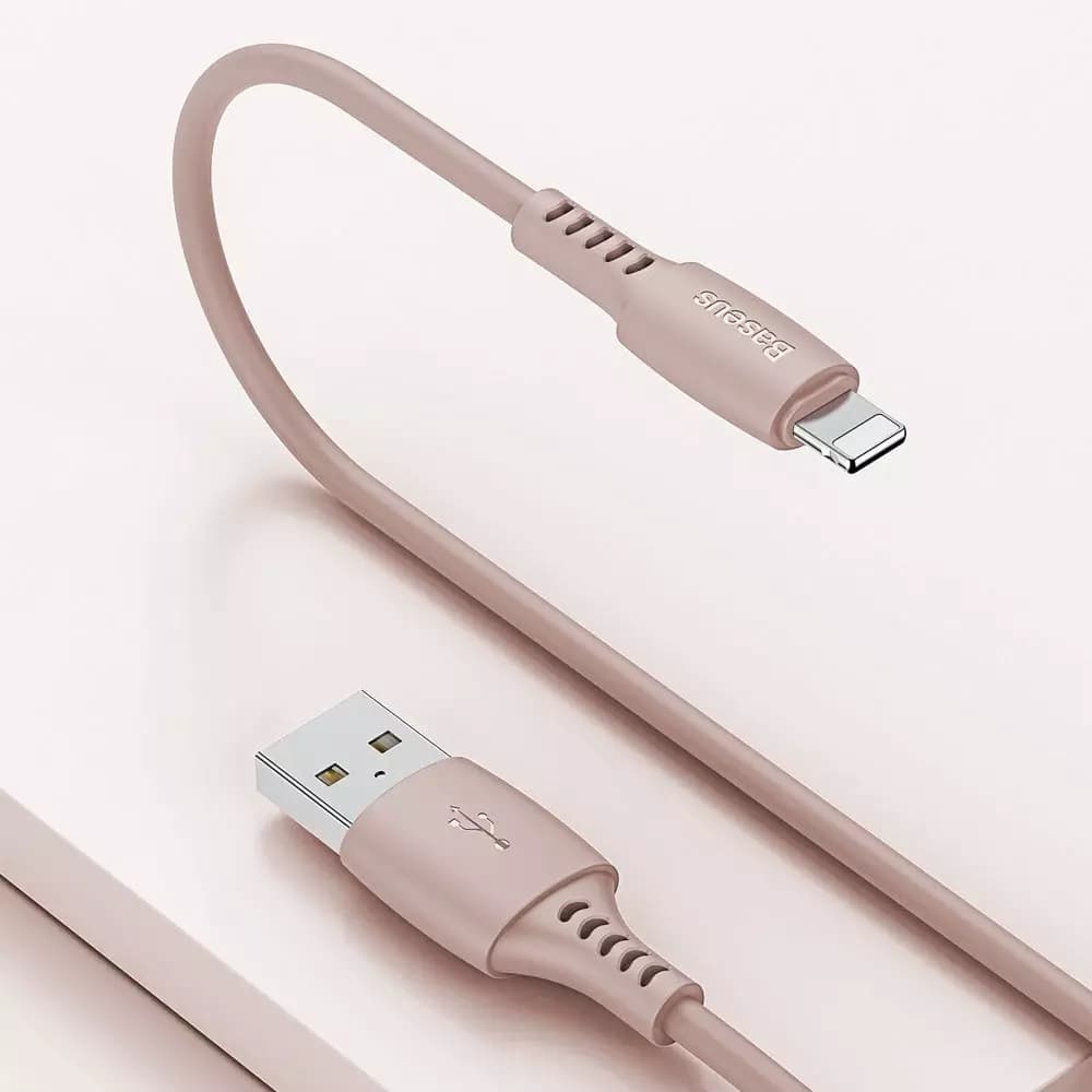 

Kabel Baseus Colourful kabel przewód USB / Lightning 2.4A 1.2m różowy (CALDC-04)