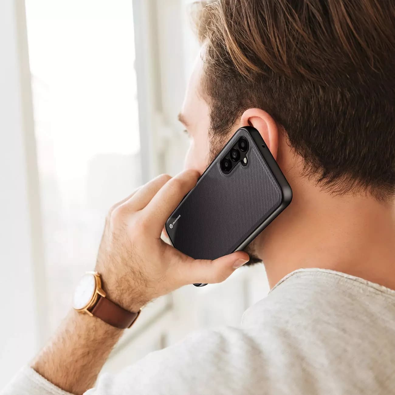 

Dux Ducis Fino etui Samsung Galaxy A14 5G pokrowiec z silikonową ramką szare