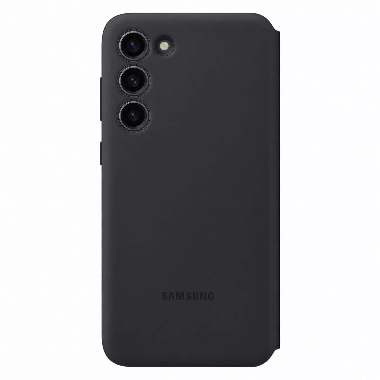 

Etui na telefon Samsung Smart View Wallet Case do Samsung Galaxy S23+ Plus pokrowiec z inteligentną klapką okienkiem portfel na kartę czarne (EF-ZS916CBEGWW)