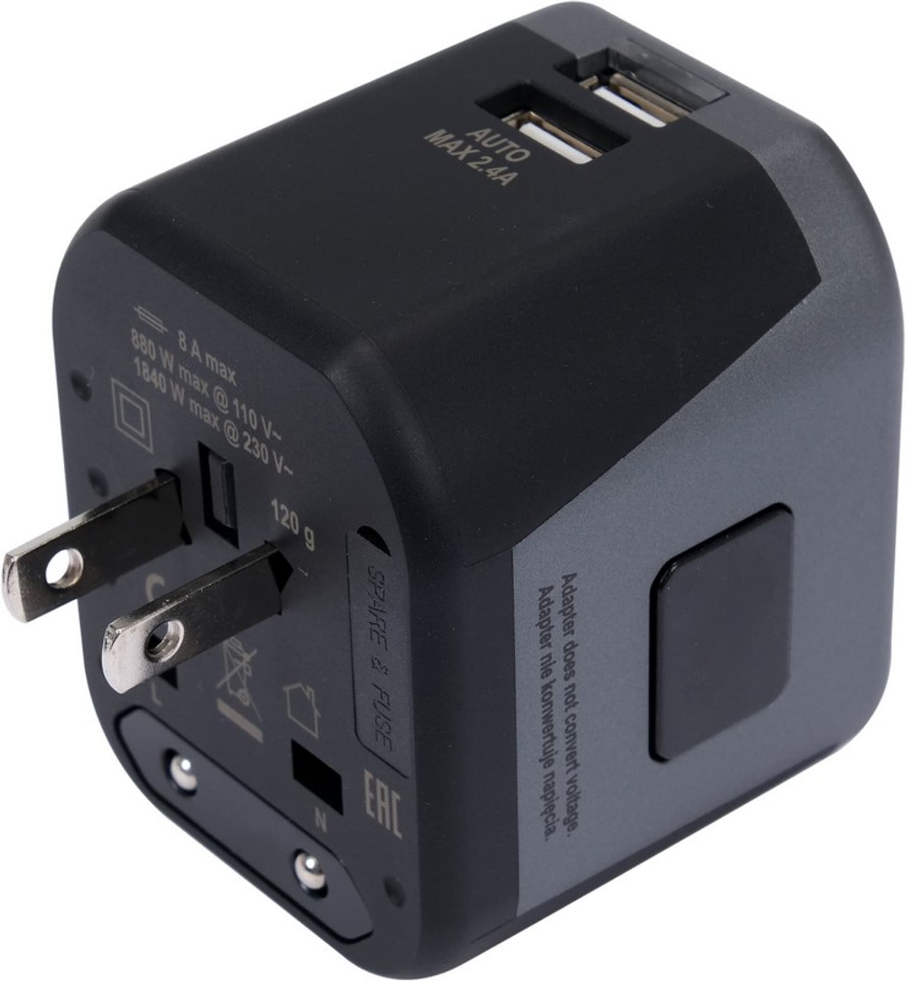 

ADAPTER PODRÓŻNY UNIW. 2XUSB 12W
